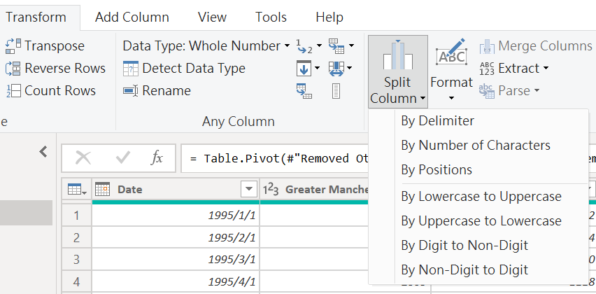 powerBI學習筆記-Transform/Add Column-Format/Merge/Extract Parse/Statistics ...